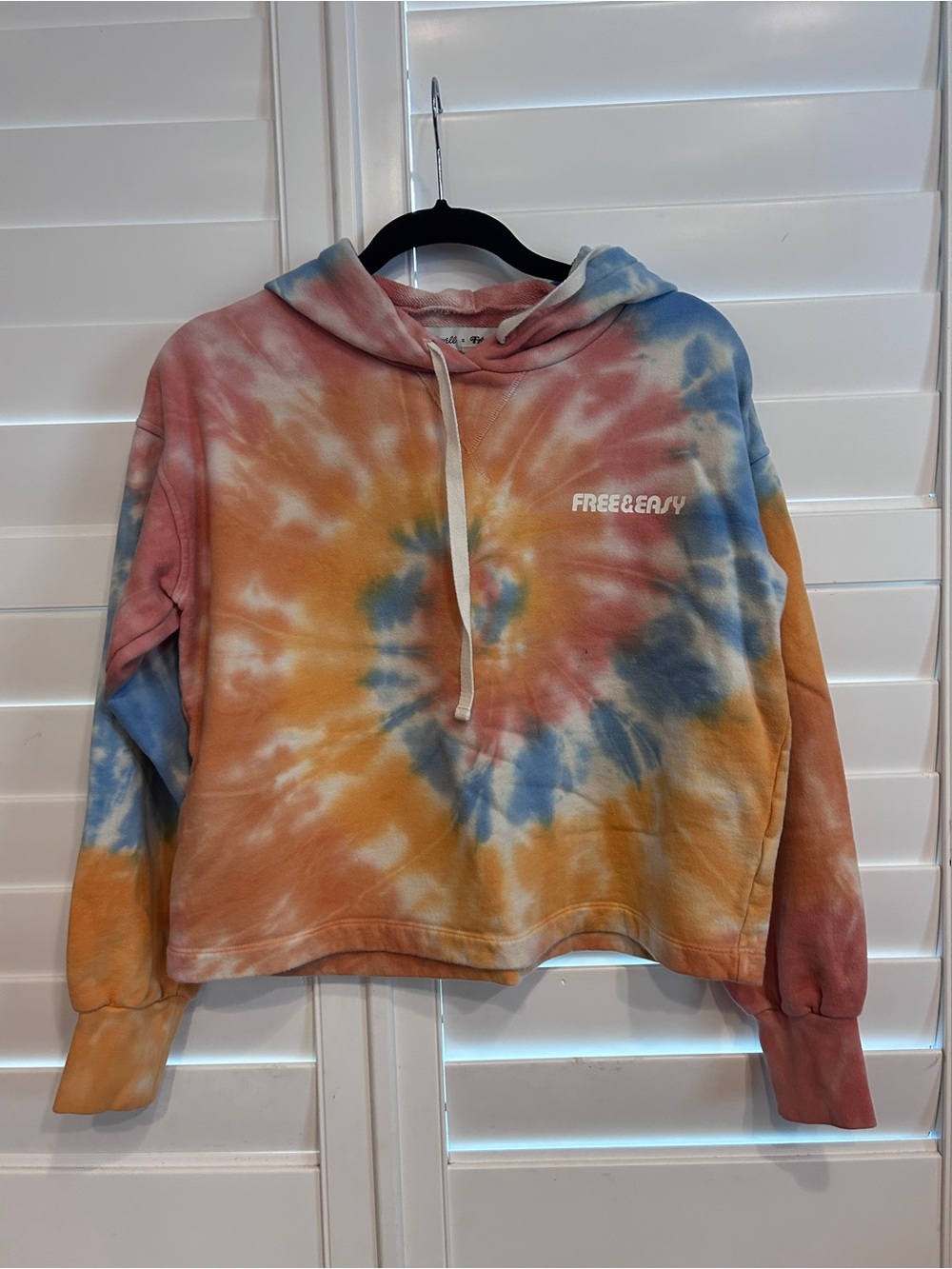 Madewell Tie-Dye Cropped Hoodie - Multicolor